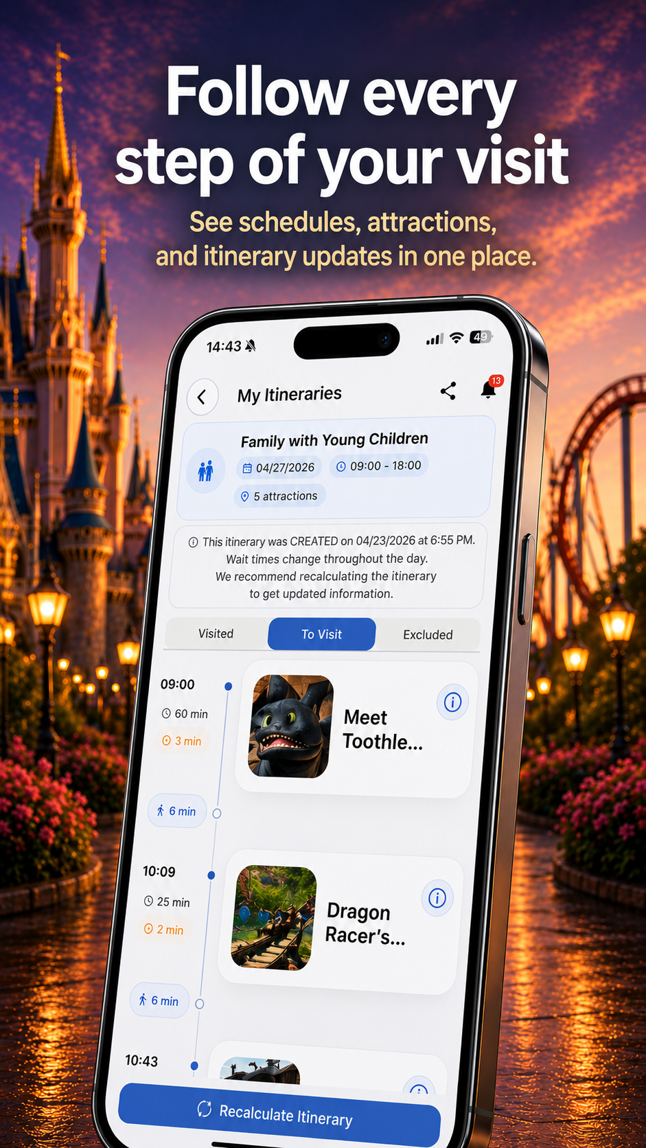 MyParkDay: start your itinerary the right way