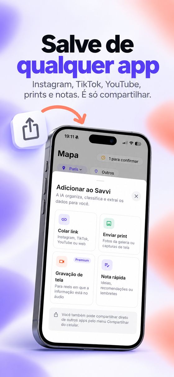 Salve de qualquer app