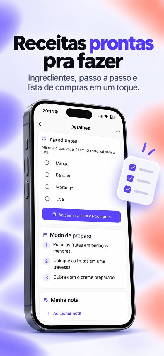 Receitas prontas pra fazer